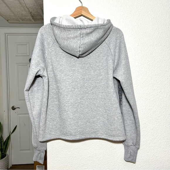 BEBE SPORT Sequin Stripe Sparkly Hoodie Heather Sz L - Picture 8 of 16